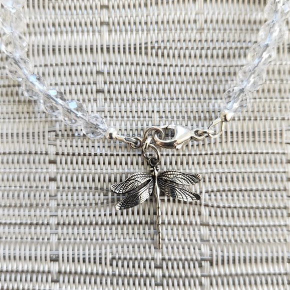WOMEN'S CUSTOM ( NOT CHEAP STRETCH)DRAGONFLY CHARM BRACELET - Picture 2 of 2